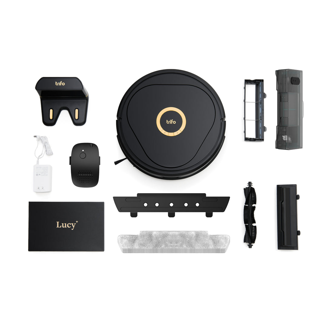 Trifo Lucy Ultra robot vacuum with all the provided parts